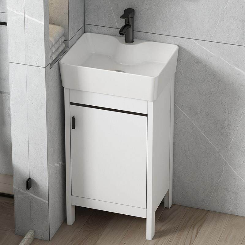 落地式洗手盆浴室柜组合陶瓷一体洗脸盆阳台小户型立柱盆洗漱台池