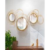 斯堪 纳维亚无障碍豪华墙镜挂件创意家居入口墙装 饰餐厅电视沙发