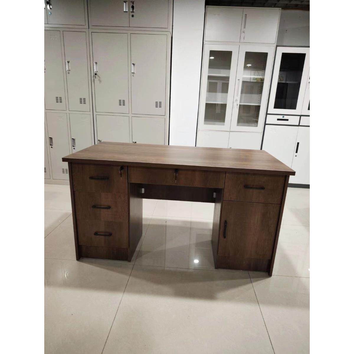 办公电脑桌写字台职员桌带抽屉财务桌员工作桌子办公室家具书桌