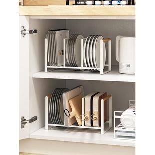 懒地厨房置物架橱柜盘子收纳架家用厨房台面小型晾放碟子沥水架