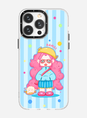 【阿艺画丢了联名款】适用于14plus奔斯特苹果iPhone16pro手机壳13白色磨砂15max原创11magsafe少女12磁吸壳