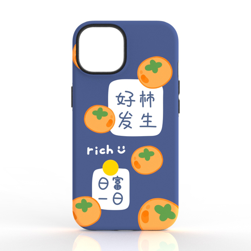 磁吸柿子iphone菲林二合一手机壳