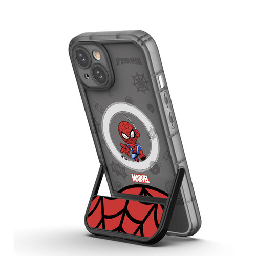 适用苹果16e支架手机壳蜘蛛侠