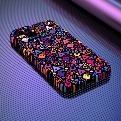 适用苹果16e菲林手机壳几何涂鸦