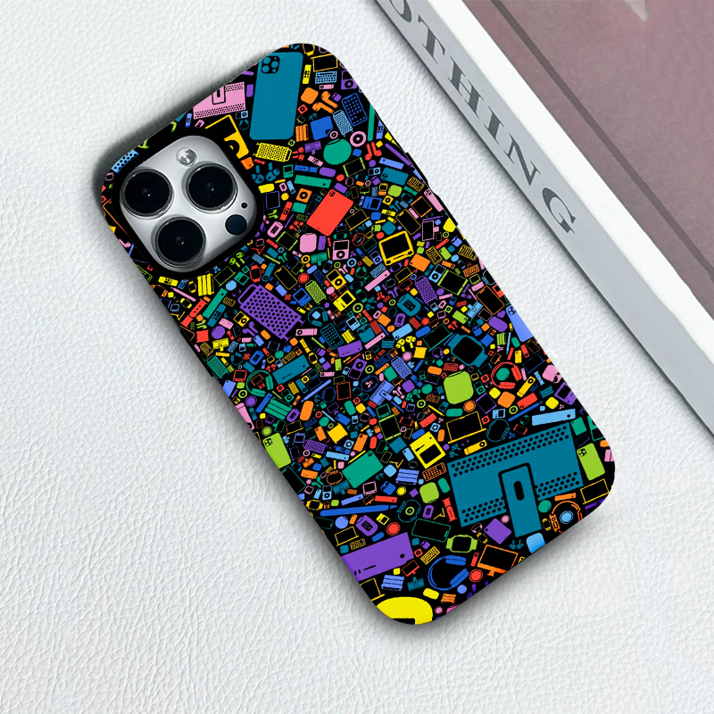 彩色小众菲林二合一磁吸手机壳