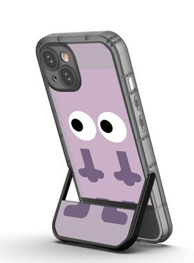 奔斯特适用13max新款iphone16pro支点式xs磁吸苹果15max支架11卡通手机壳全包14plus原创magsafe紫色方块12