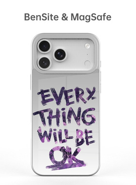 镜面银色手机壳适用于苹果17air磁吸magsafe防摔保护套13max英文OK12小众紫色15pro新款14plus女生16e高级