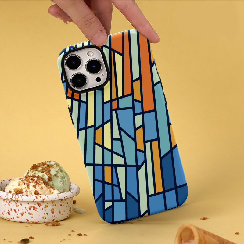 彩色玻璃magsafe菲林双层手机壳