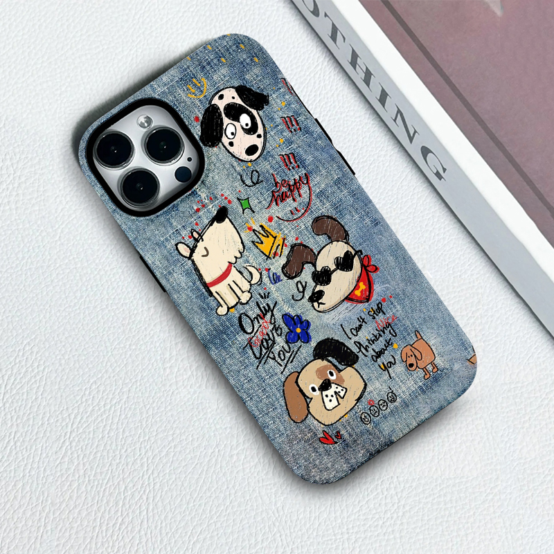 牛仔纹理菲林二合一磁吸手机壳