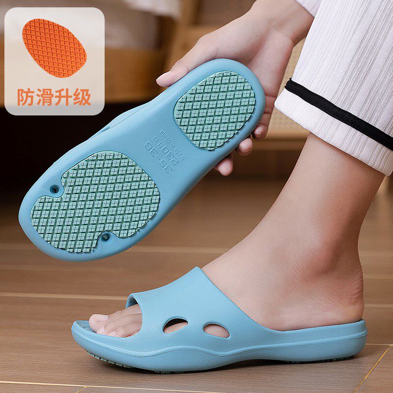 中老年人防滑拖鞋女士新款夏季橡胶底家居室内孕妇家用浴室洗澡男
