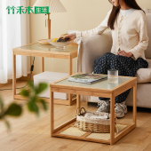 小茶几沙发侧边柜方桌子置物架阳台移动边几方形茶几迷你角几床头