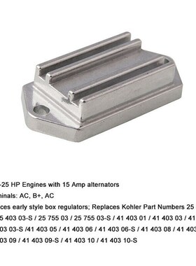 1x Regulator rectifier Replacement For Kohler 4140308 S 414