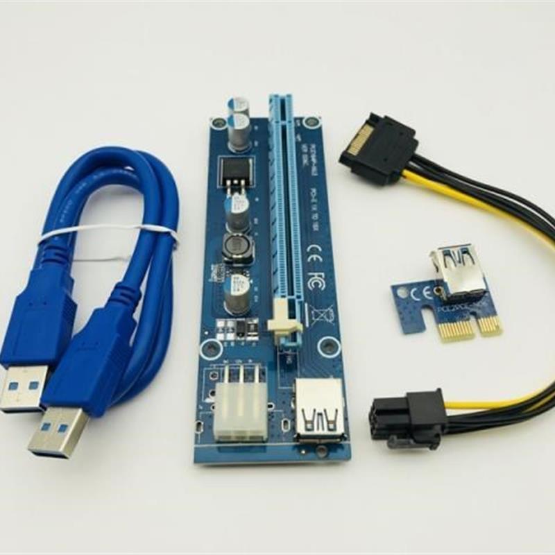 50PCS VER 006C PCI-E PCI E Express 1X to 16X Riser Card USB