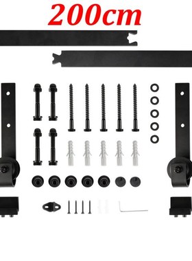 Barn Door Hanging Rail  Europe Rustic Black Sliding Track Ki