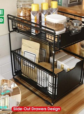 Bathroom Storage Rack Double Layer Floor Type Home Storge C