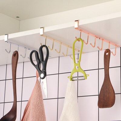 Kitchen Cabinet Hooks Organizer Shelf Bathroom Accessories