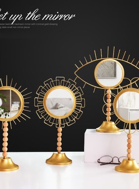 Table Decorative Vanity Mirrors Nordic Fashion Iron Geometr