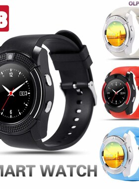 V8 Smart Watches Men New Smart Bracelet with Camera Sim Car