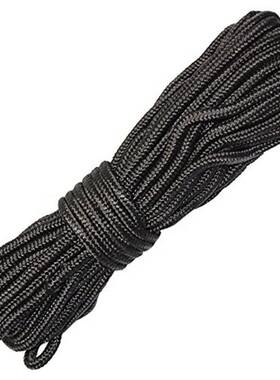 5mm x 15m 50ft Black tility Rope Boating Awnings Camping Fis