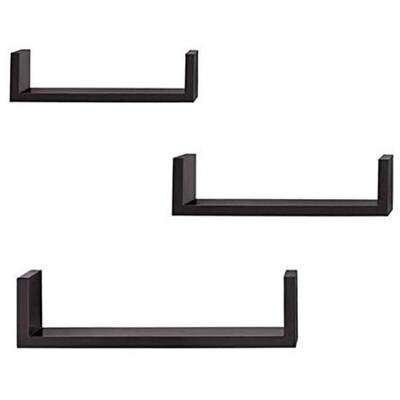 3pcs/set Walnut Bedroom Wall Rack 3 size waterproof Living R