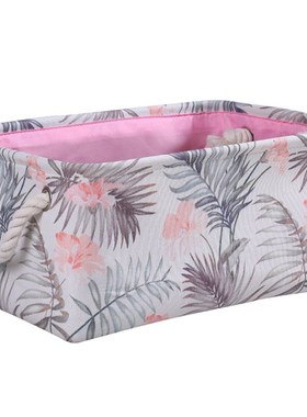 Large Laundry Basket Waterproof Round Cotton Linen Collapsi