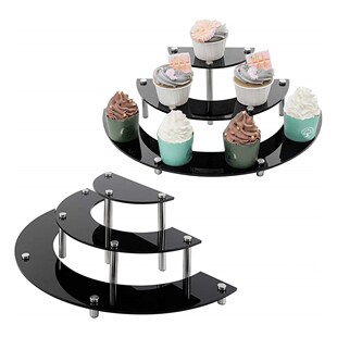 Acrylic Riser Display Shelf for Figures, Cupcakes Stand She