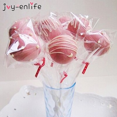100pcs Paper Lollipop Stick Cake Pop Sticks Sweet Cellophane