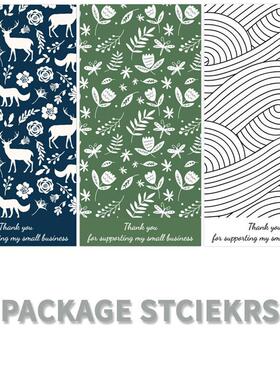 10-50Pcs/pack Thank You Decoration Rectangle Stickers Seal L