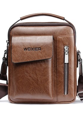 Kweco Vader High Quality Leather Briefcase Men Messenger Ba