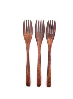 Natural Wooden Spoon and k Set Kitchen Cutlery Food Salad Fr