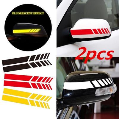 2PCS Rearview Mirror Stickers reflective car sticker Safety
