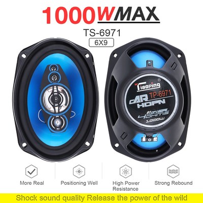 2pcs 6x9 Inch 1000W 2 Way Vehicle Car Coaxial Speaker Auto A