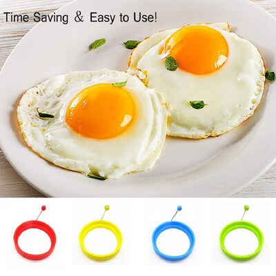 1PC Silicone Round Egg Rings Fry Fried Poacher Mould Kitche