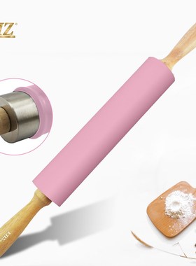 EHZ Rolling Pin 18.9 Inch Stainless Steel Silicone Roller Wh