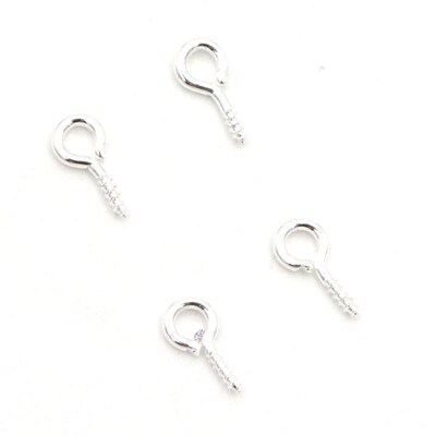 200pcs/lot 8mm Sheep Eyes Nail Screw Beads Clasps Hooks DIY