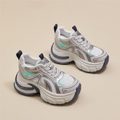 商场撤柜春夏秋季 休闲百搭内增高运动鞋 8CM小个子厚底老爹鞋 女式