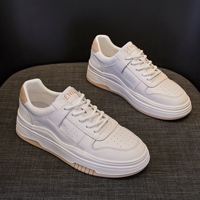 真皮大码板鞋女春季休闲小白鞋潮