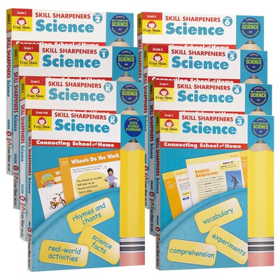 Evan Moor Skill Sharpeners Science PreK-G6 技能铅笔刀系列练习册 美国加州原版幼儿园小学教辅 全年级科学科目  学龄前到6年级
