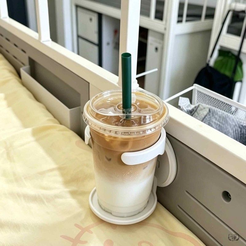 【宿舍上铺神器】床上水杯架置物架懒人床头免打孔床边奶茶咖啡架