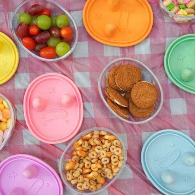 免脏手零食盒无碎屑取零食收纳盒卡通饼干盒食品级硅胶密封防潮盒