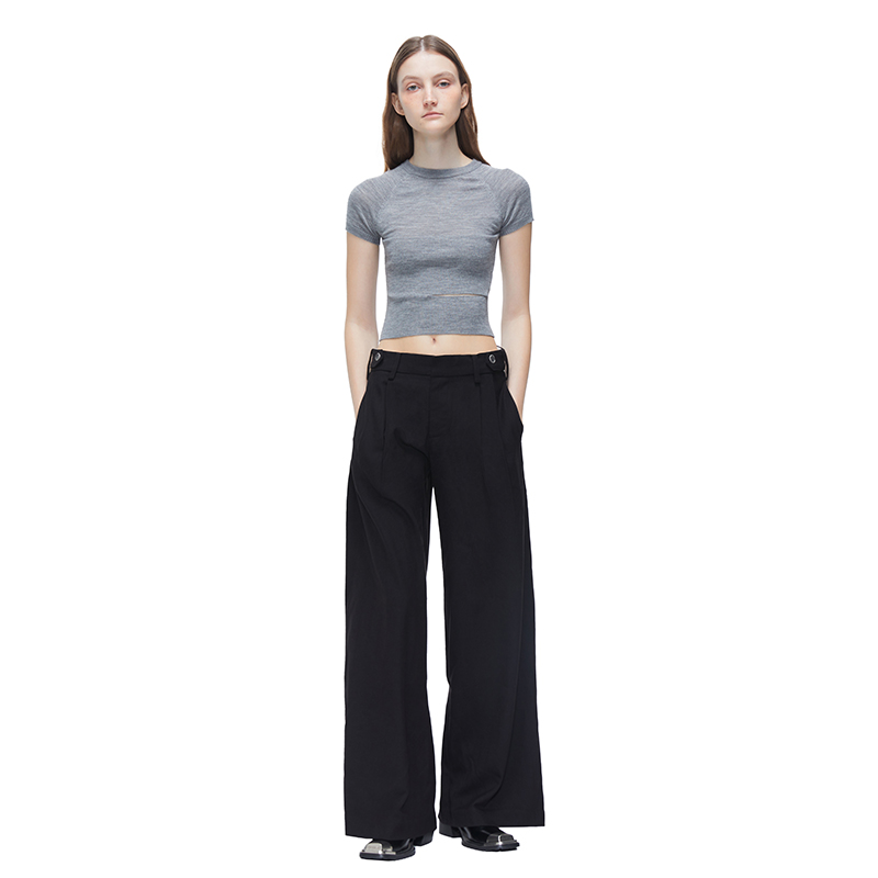 Wide Leg Trousers 高腰阔腿西装裤垂感长裤