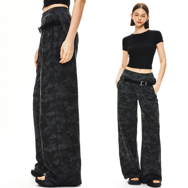 KVKV 迷彩宽松卫裤