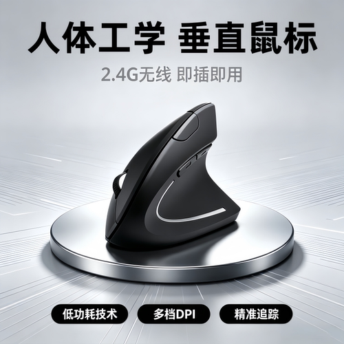人体工学垂直静音充电蓝牙鼠标