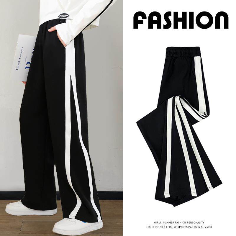 女童阔腿裤冬季儿童休闲运动裤大童秋冬卫裤加厚新款加绒裤子冬装