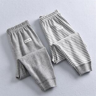 儿童秋裤男童睡裤春秋季线裤女童衬裤纯棉薄款长裤子宝宝棉毛裤