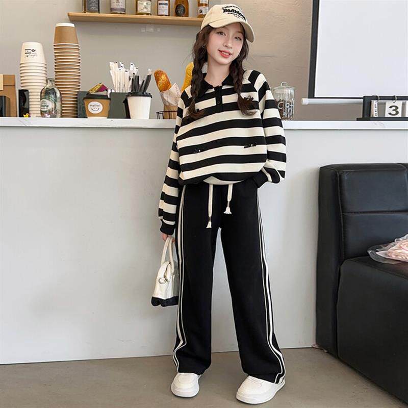 女童春秋卫衣套装2025新款大童女孩洋气时髦衣服儿童学生运动童装