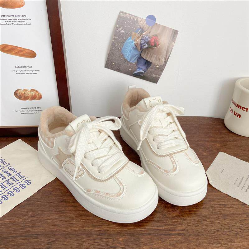 女童鞋子加绒2025冬季新款女孩板鞋中大童运动鞋学生防滑二棉鞋