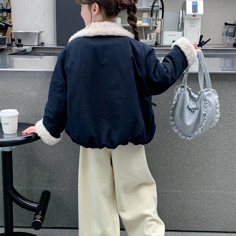 女童棉衣外套冬装2025新款洋气中大童儿童加厚秋冬款女孩棉袄棉服