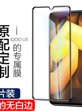vivoiQOOU5钢化膜V2165A全屏黑边全覆盖防摔防爆护眼蓝光iqoou5无