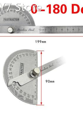 0-180 Degrees 10cm Angle Ruler Goniometer Stainless Steel Pr